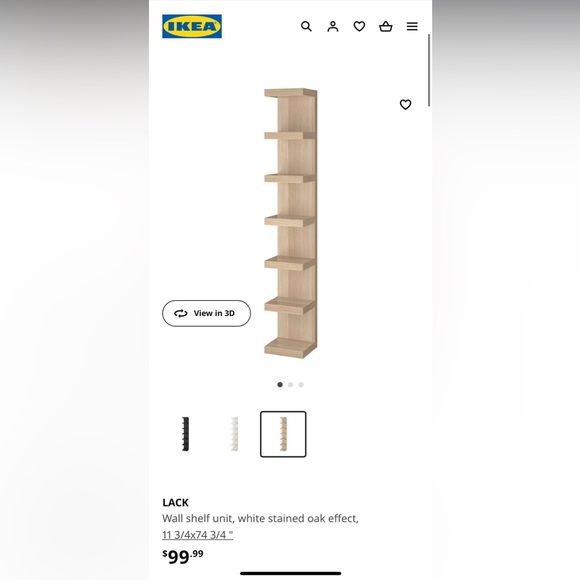 IKEA Wall Decor Ikea Lack Shelf White Stained Oak Poshmark